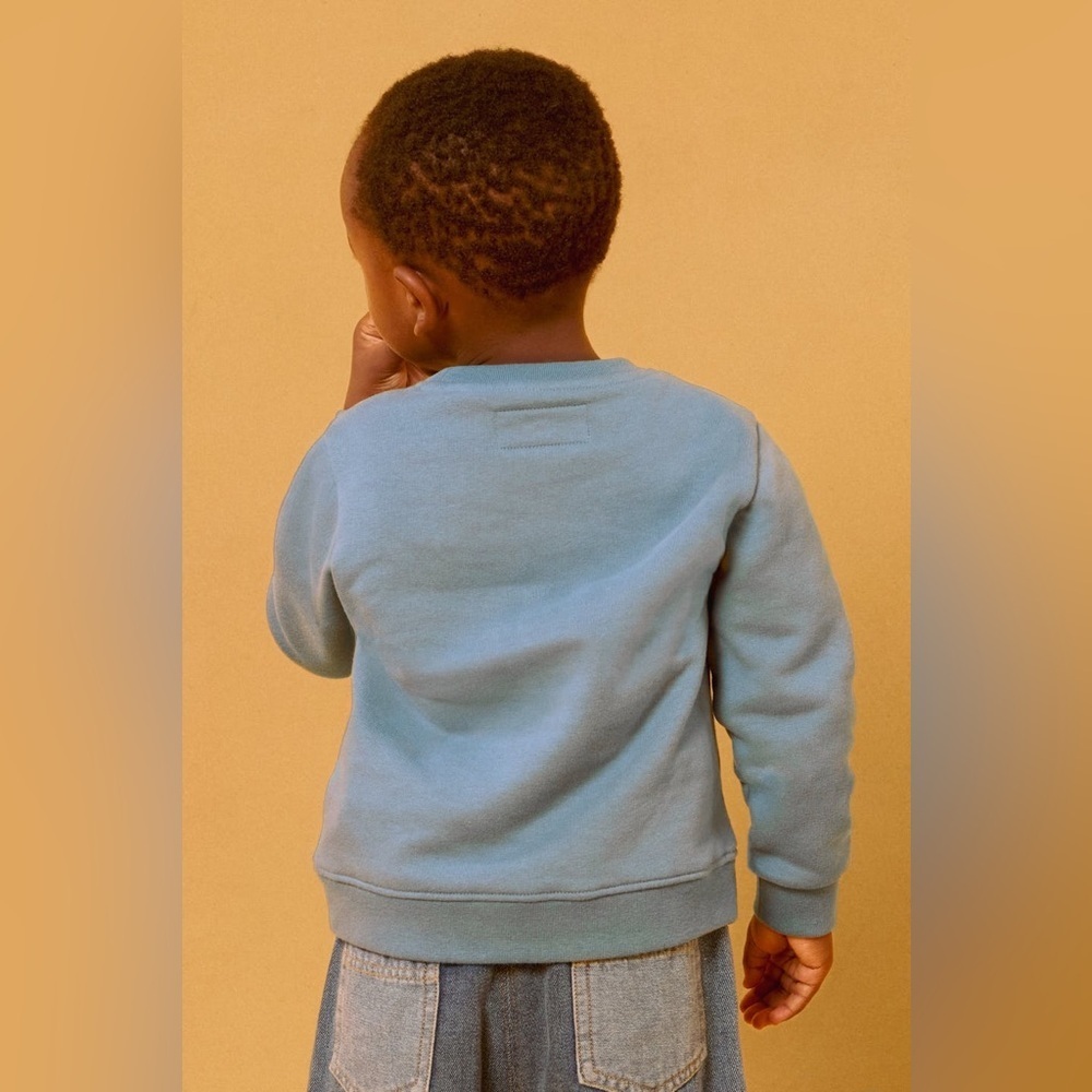 Bonobos Kids Toys "R "Us Geoffrey Giraffe Crew Neck Sweatshirt Kazoo Blue $69 - Picture 3 of 3